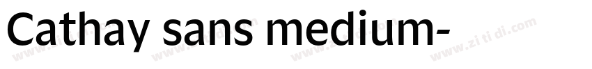 Cathay sans medium字体转换